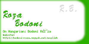 roza bodoni business card